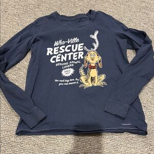 Life is Good Who-Ville Rescue Center Navy Shirt